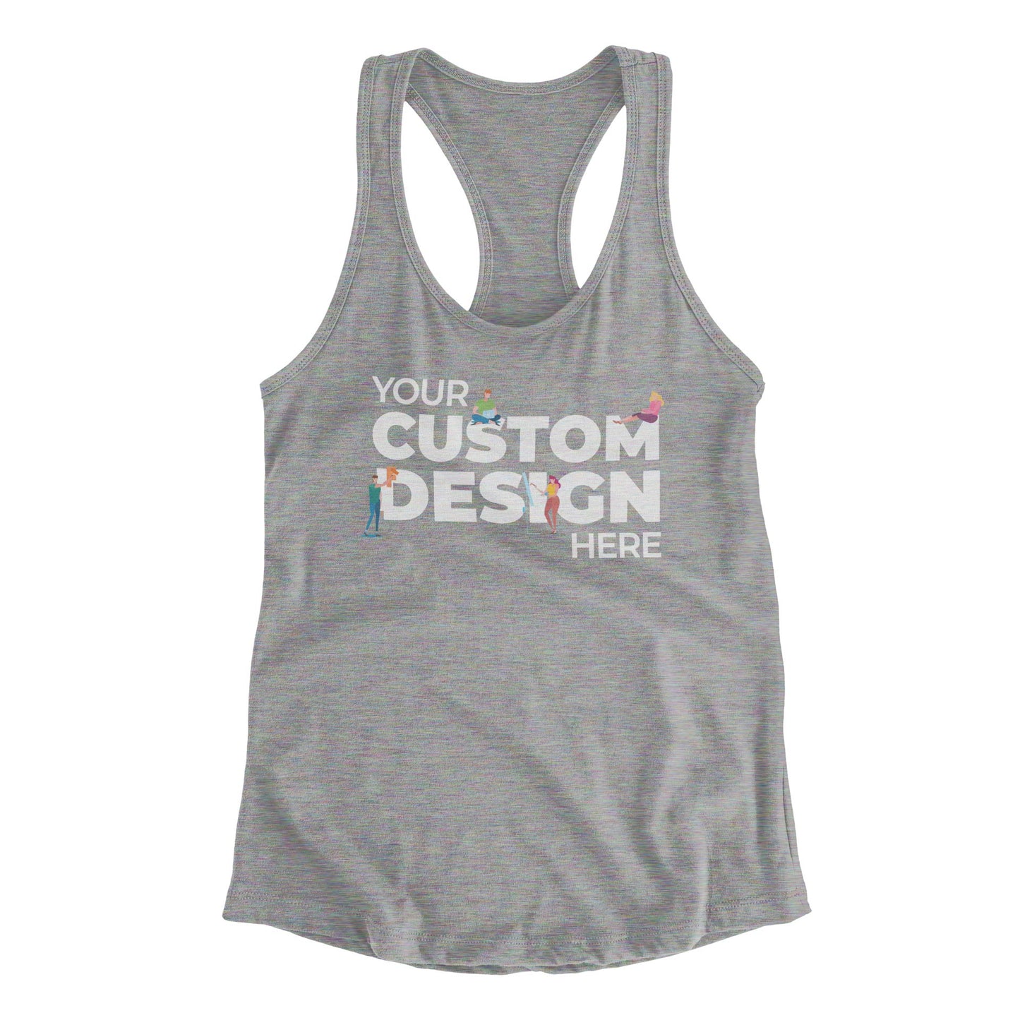 grey melange custom customizable tank top unisex different variants the banyan tee custom-made personalised custom t-shirts custom design personalized gifts