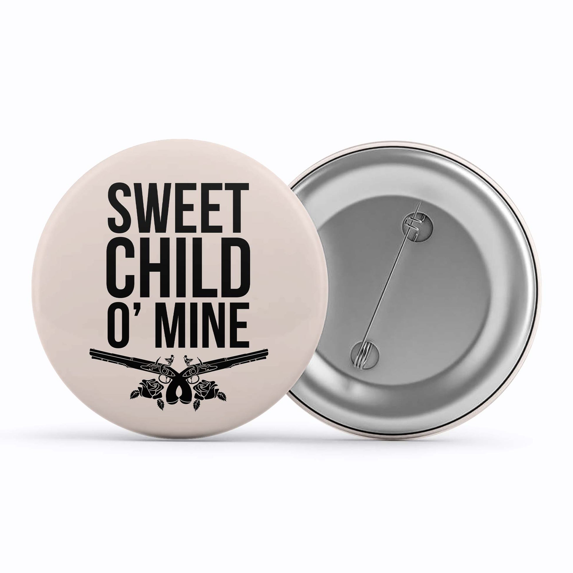 guns n' roses sweet child o' mine badge pin button music band buy online united states of america usa the banyan tee tbt men women girls boys unisex