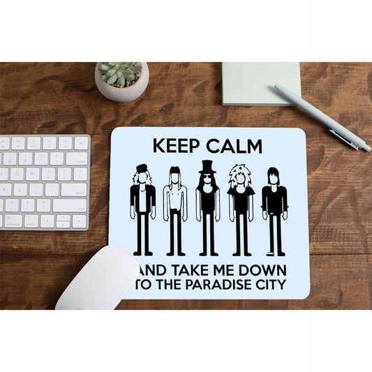 guns n' roses keep calm - paradise city mousepad logitech large anime music band buy online united states of america usa the banyan tee tbt men women girls boys unisex