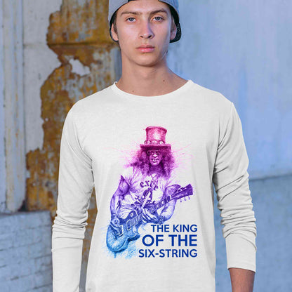 guns n' roses the king of the six string - slash full sleeves long sleeves music band buy online india the banyan tee tbt men women girls boys unisex white