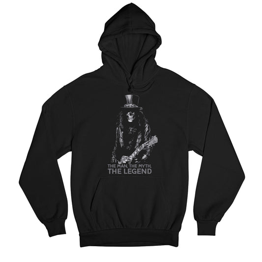 guns n' roses the legend - slash hoodie hooded sweatshirt winterwear music band buy online united states usa the banyan tee tbt men women girls boys unisex black