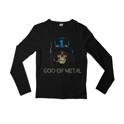 guns n' roses god of metal - slash full sleeves long sleeves music band buy online india the banyan tee tbt men women girls boys unisex black