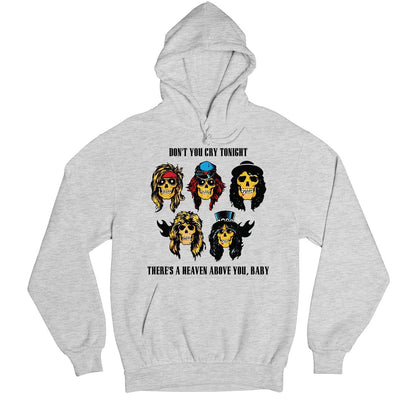 guns n' roses don't cry hoodie hooded sweatshirt winterwear music band buy online usa united states of america the banyan tee tbt men women girls boys unisex gray