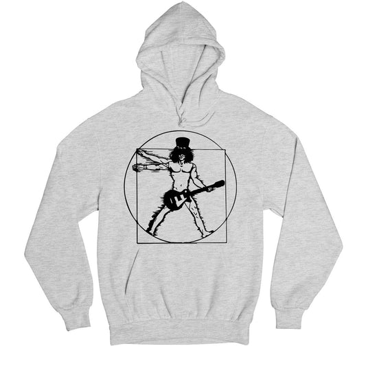 guns n' roses the vitruvian guitar man - slash hoodie hooded sweatshirt winterwear music band buy online united states usa the banyan tee tbt men women girls boys unisex gray
