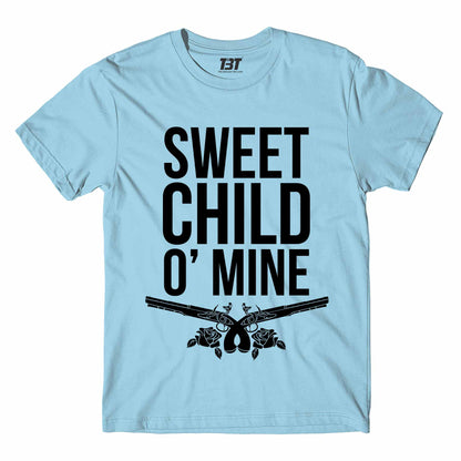 guns n' roses sweet child o' mine t-shirt music band buy online usa united states the banyan tee tbt men women girls boys unisex Ocean  Blue