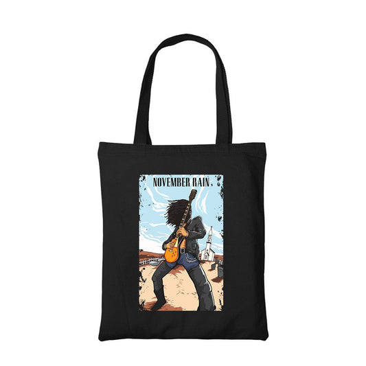 guns n roses november rain tote bag hand printed cotton women men unisex