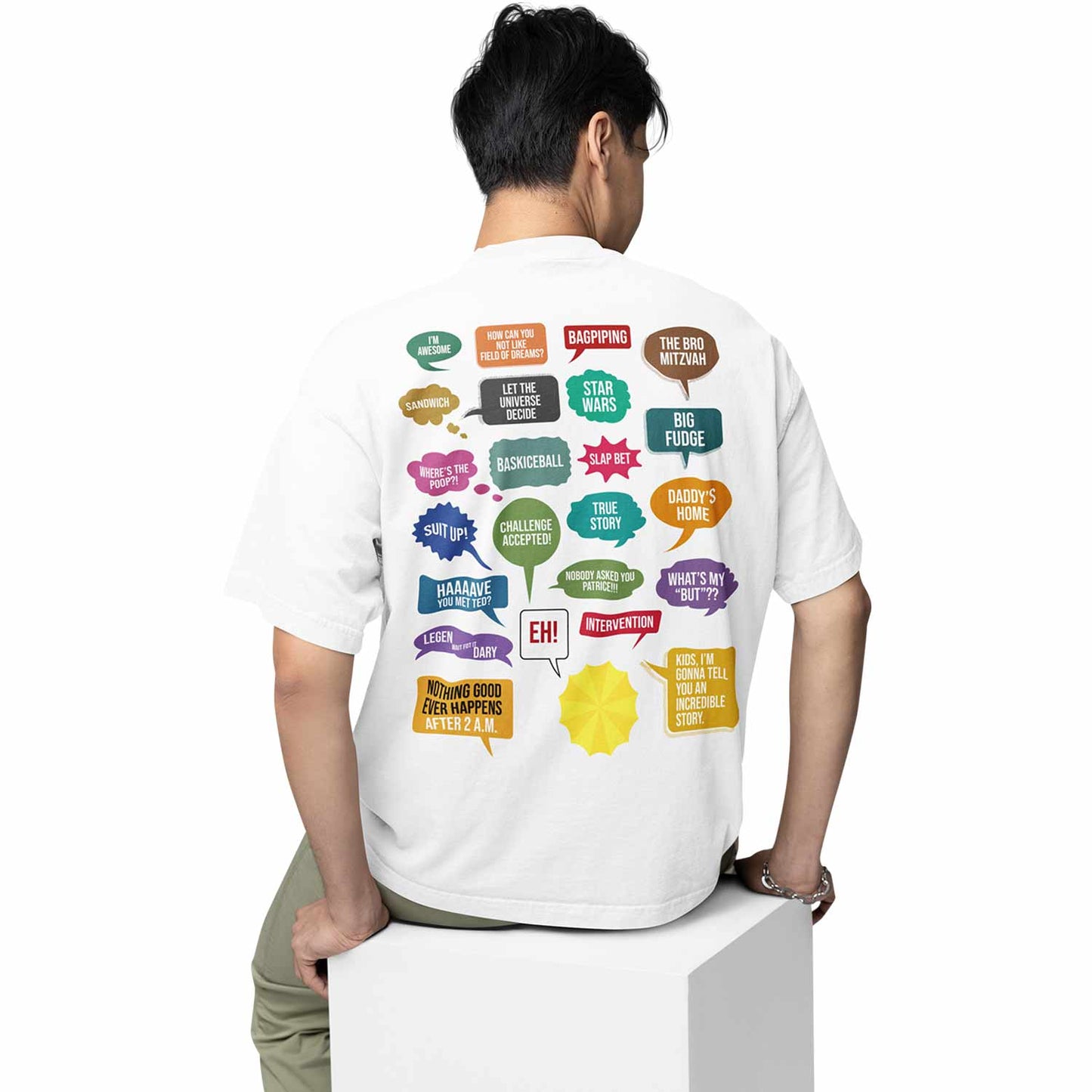 how i met your mother oversized t shirt - an incredible story tv & movies t-shirt white buy online india the banyan tee tbt men women girls boys unisex