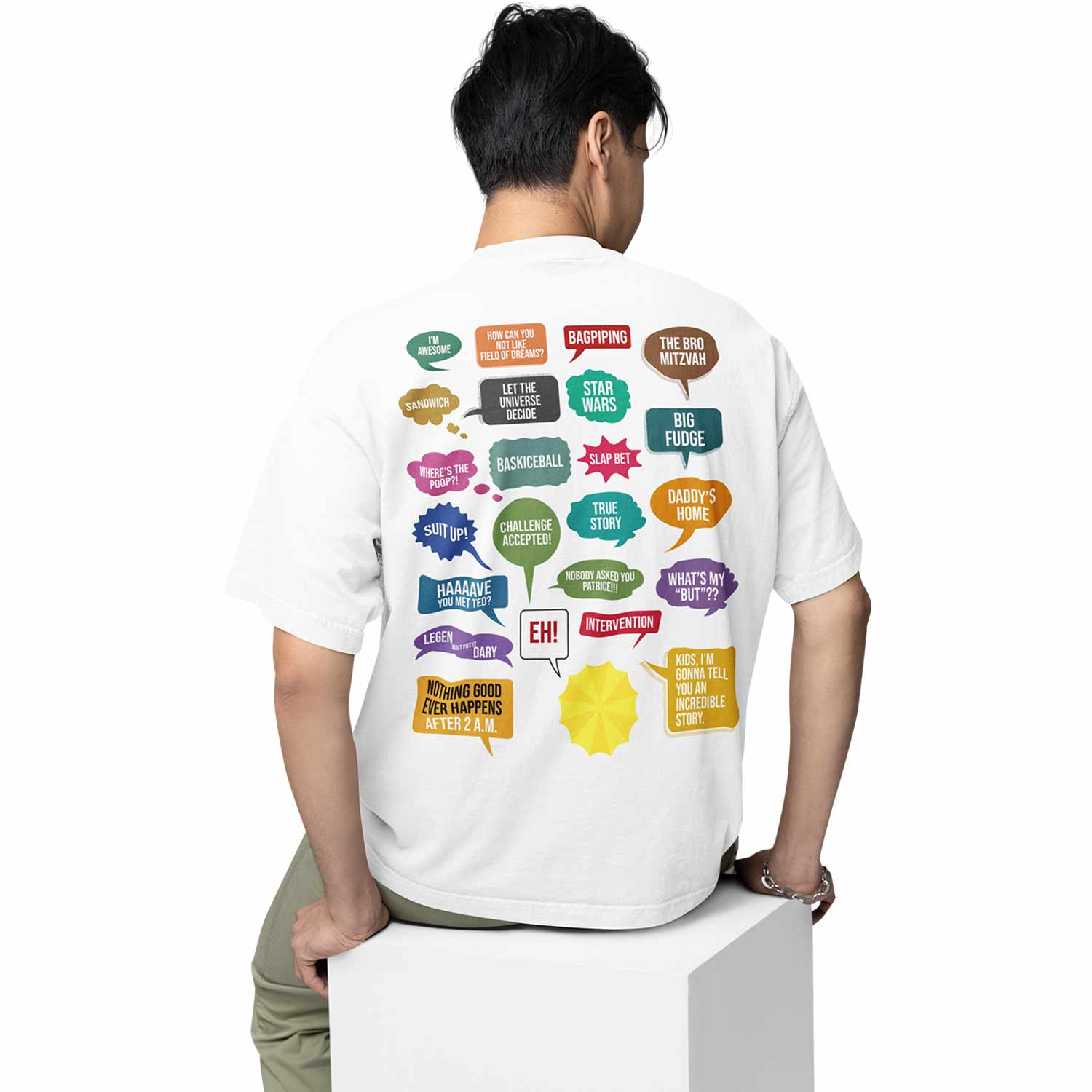 how i met your mother oversized t shirt - an incredible story tv & movies t-shirt white buy online india the banyan tee tbt men women girls boys unisex