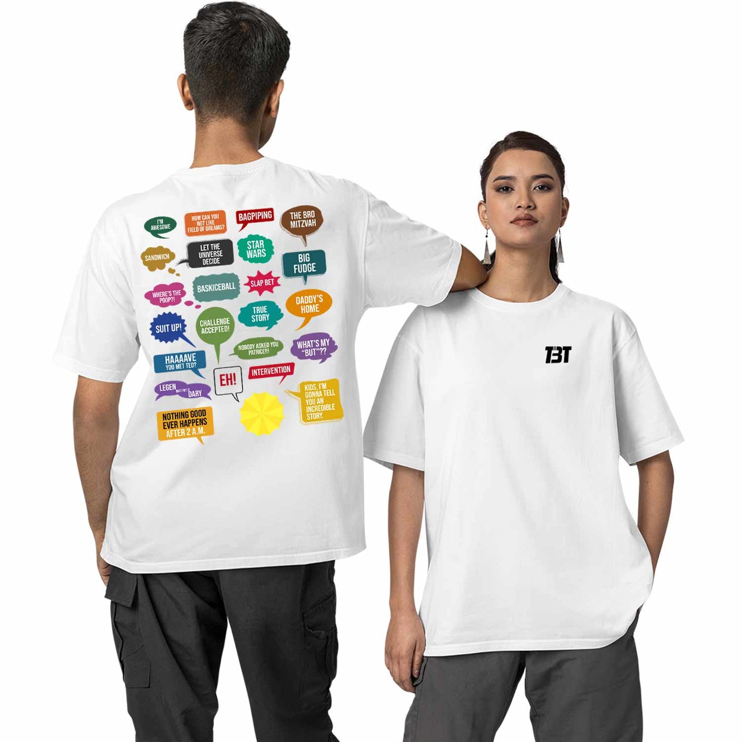 how i met your mother oversized t shirt - an incredible story tv & movies t-shirt white buy online india the banyan tee tbt men women girls boys unisex