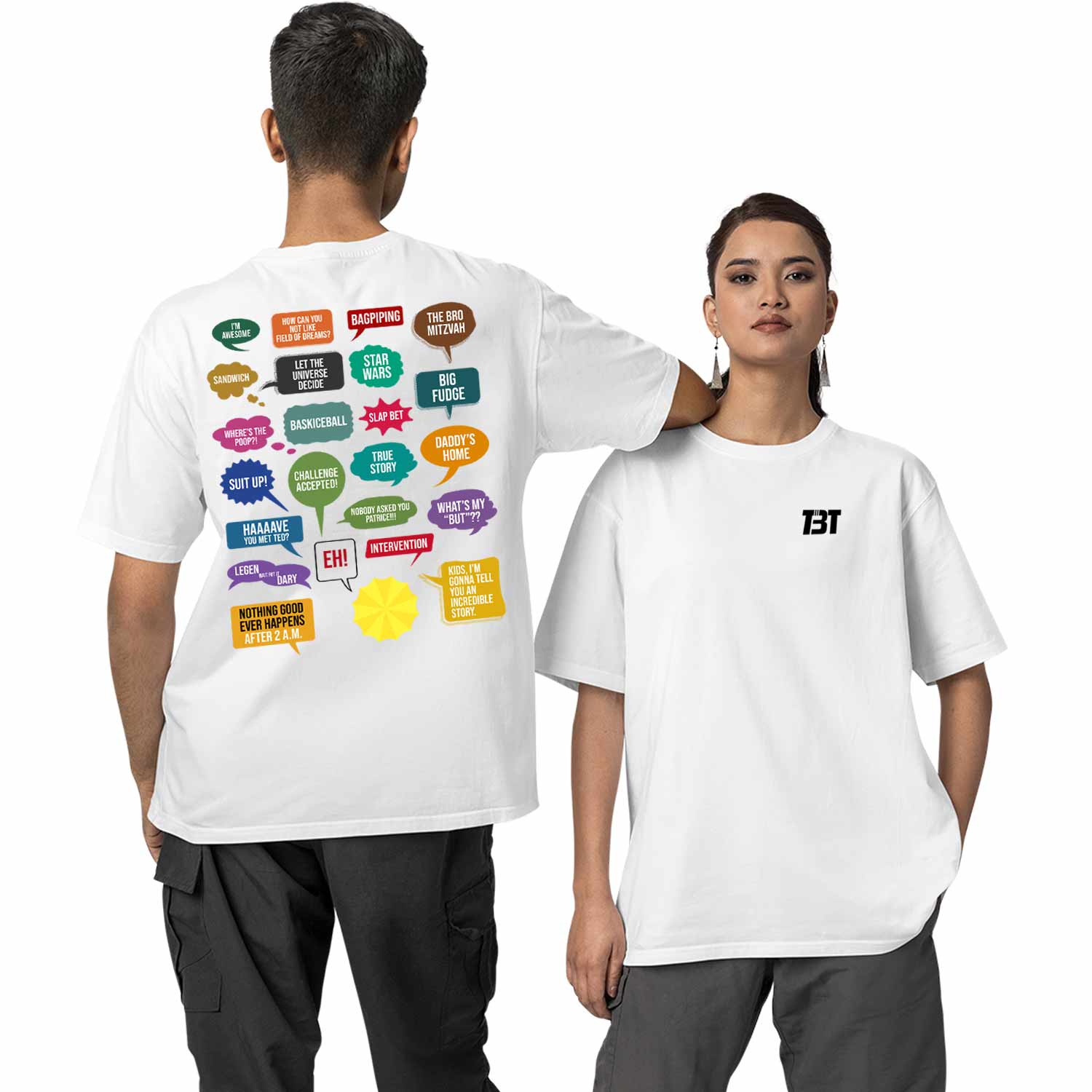 how i met your mother oversized t shirt - an incredible story tv & movies t-shirt white buy online india the banyan tee tbt men women girls boys unisex