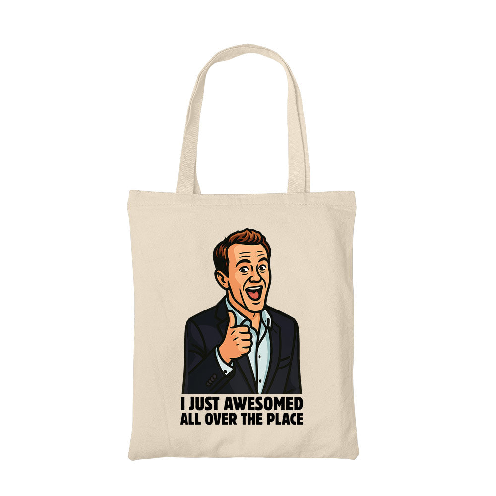 how i met your mother awesomed tote bag hand printed cotton women men unisex