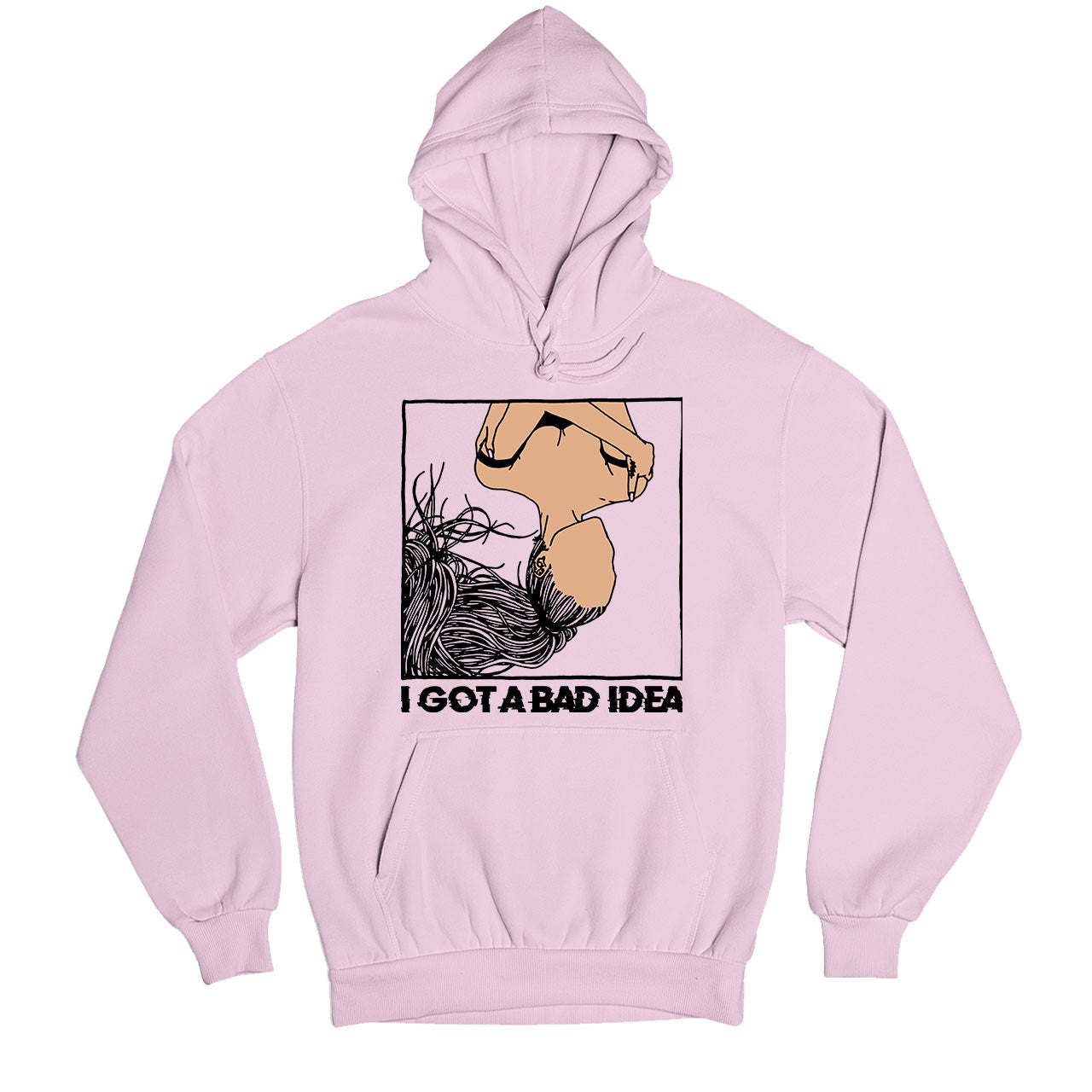 ariana grande bad idea hoodie hooded sweatshirt winterwear music band buy online usa united states of america the banyan tee tbt men women girls boys unisex baby pink