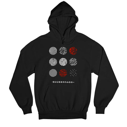twenty one pilots blurry face hoodie hooded sweatshirt winterwear music band buy online united states usa the banyan tee tbt men women girls boys unisex black