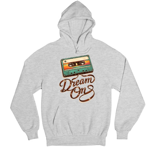 aerosmith dream on hoodie hooded sweatshirt winterwear music band buy online united states usa the banyan tee tbt men women girls boys unisex gray 
