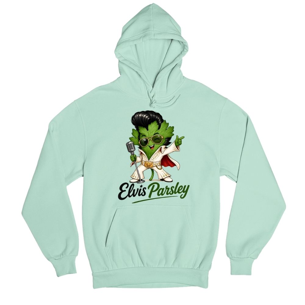 elvis presley parsley hoodie hooded sweatshirt winterwear music band buy online united states usa the banyan tee tbt men women girls boys unisex mint 