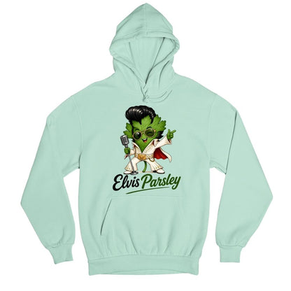 elvis presley parsley hoodie hooded sweatshirt winterwear music band buy online united states usa the banyan tee tbt men women girls boys unisex mint 