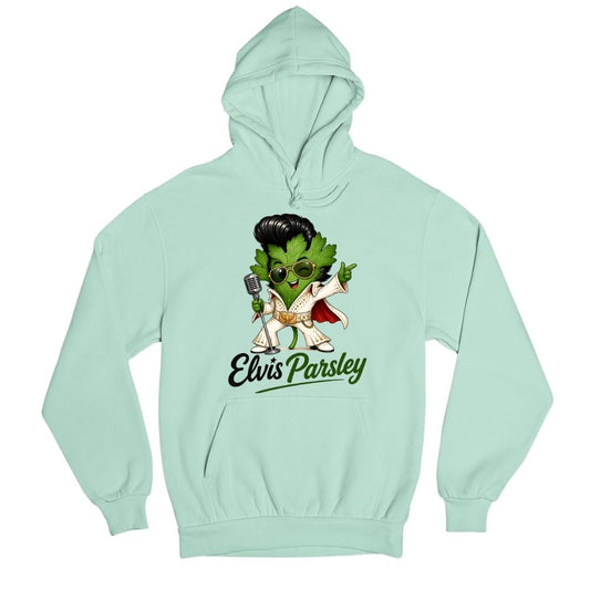 elvis presley parsley hoodie hooded sweatshirt winterwear music band buy online united states usa the banyan tee tbt men women girls boys unisex mint 