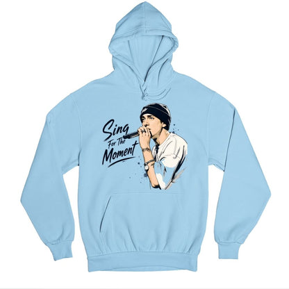 eminem sing for the moment hoodie hooded sweatshirt winterwear music band buy online united states usa the banyan tee tbt men women girls boys unisex baby blue 