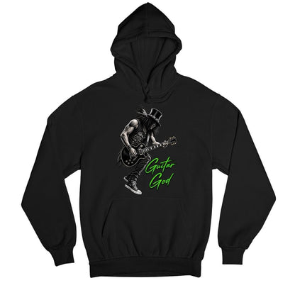 guns n' roses guitar god hoodie hooded sweatshirt winterwear music band buy online united states usa the banyan tee tbt men women girls boys unisex black 