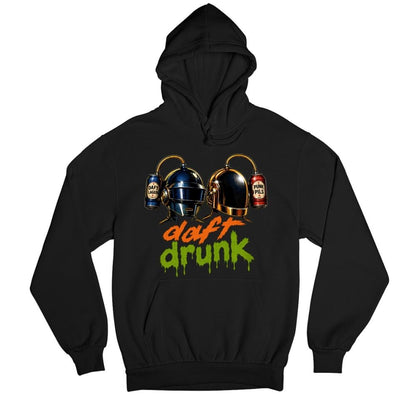 daft punk daft drunk hoodie hooded sweatshirt winterwear music band buy online united states usa the banyan tee tbt men women girls boys unisex black 
