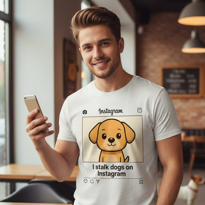 graphic i stalk dogs on instagram t-shirt printed graphic stylish buy online united states usa the banyan tee tbt men women girls boys unisex off white 