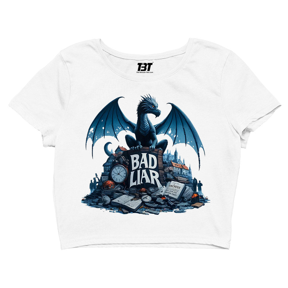 imagine dragons bad liar crop top music band buy online united states of america usa the banyan tee tbt men women girls boys unisex white