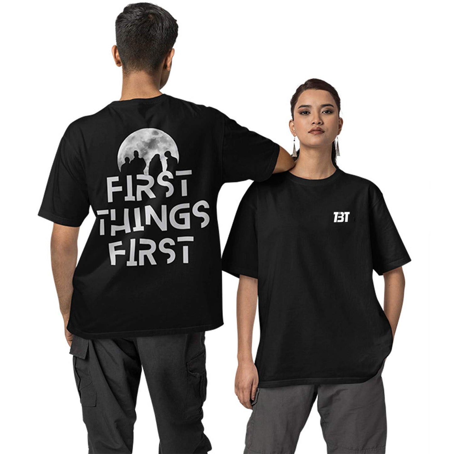 Oversized T shirt - First Things First - Believer