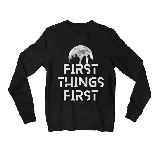 imagine dragons first things first sweatshirt upper winterwear music band buy online united states usa the banyan tee tbt men women girls boys unisex black believer