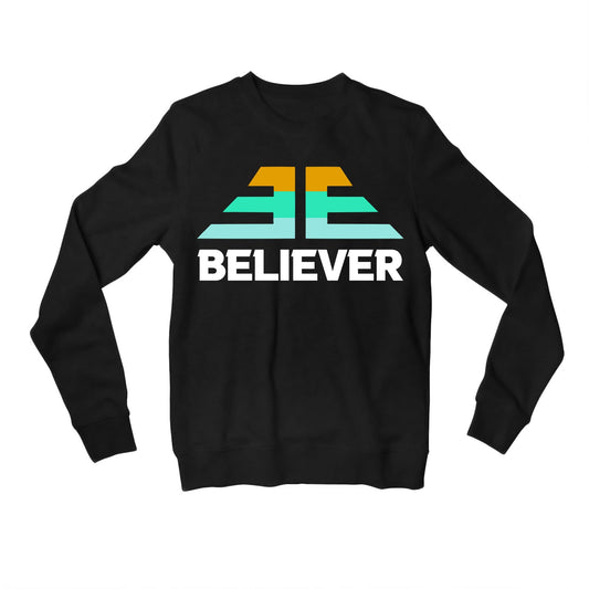 imagine dragons believer sweatshirt upper winterwear music band buy online united states usa the banyan tee tbt men women girls boys unisex black