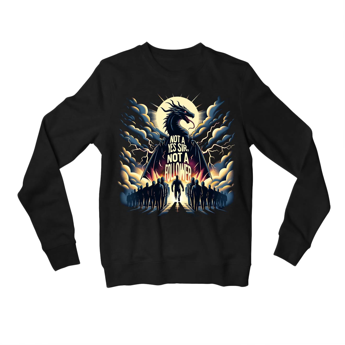 imagine dragons not a yes sir, not a follower sweatshirt upper winterwear music band buy online united states usa the banyan tee tbt men women girls boys unisex black 