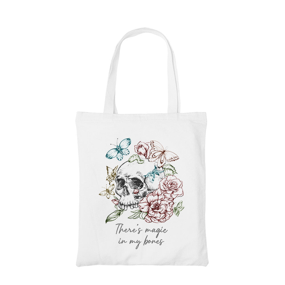 imagine dragons bones tote bag hand printed cotton women men unisex