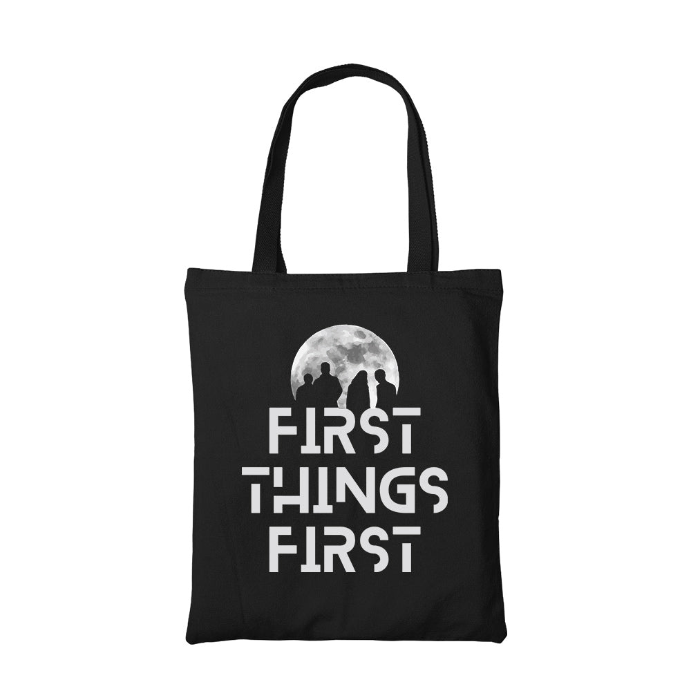 imagine dragons first things first tote bag hand printed cotton women men unisex