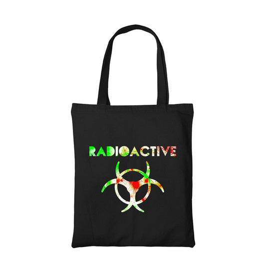 imagine dragons radioactive tote bag hand printed cotton women men unisex