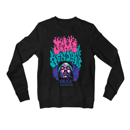 jimi hendrix safe kind of high sweatshirt upper winterwear music band buy online united states of america usa the banyan tee tbt men women girls boys unisex black