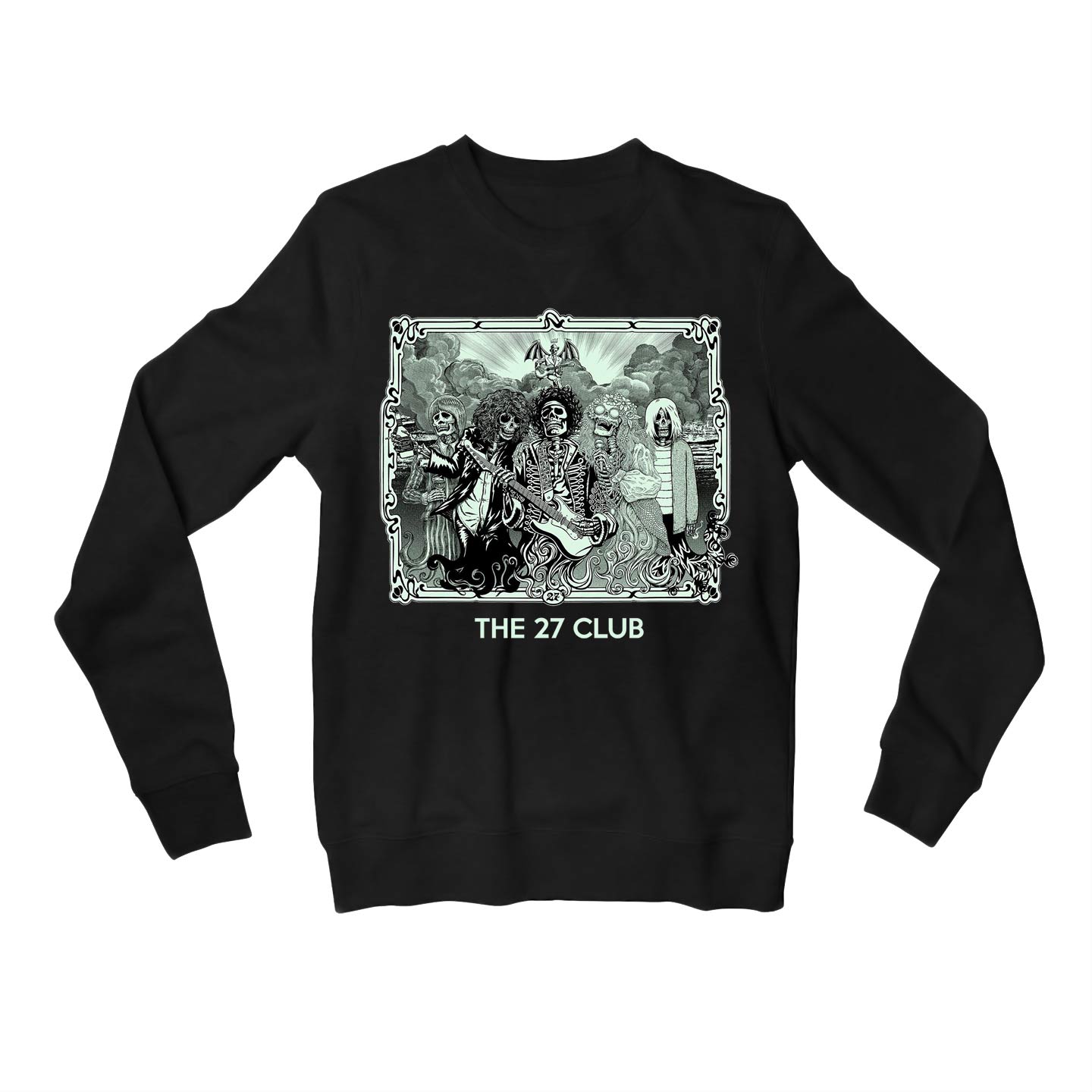 jimi hendrix the 27 club sweatshirt upper winterwear music band buy online united states of america usa the banyan tee tbt men women girls boys unisex black