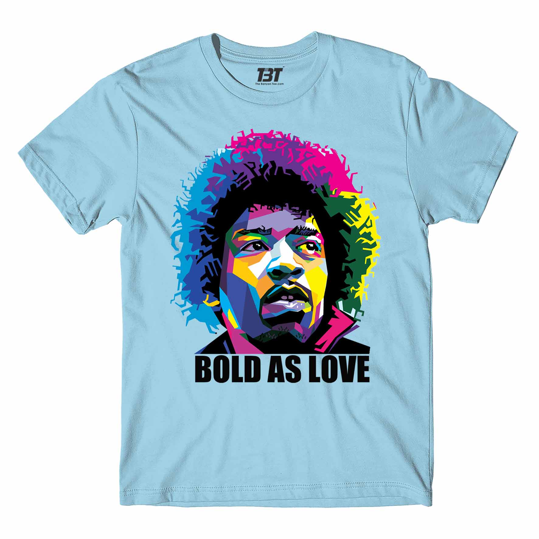 jimi hendrix bold as love t-shirt music band buy online usa united states the banyan tee tbt men women girls boys unisex ocean blue