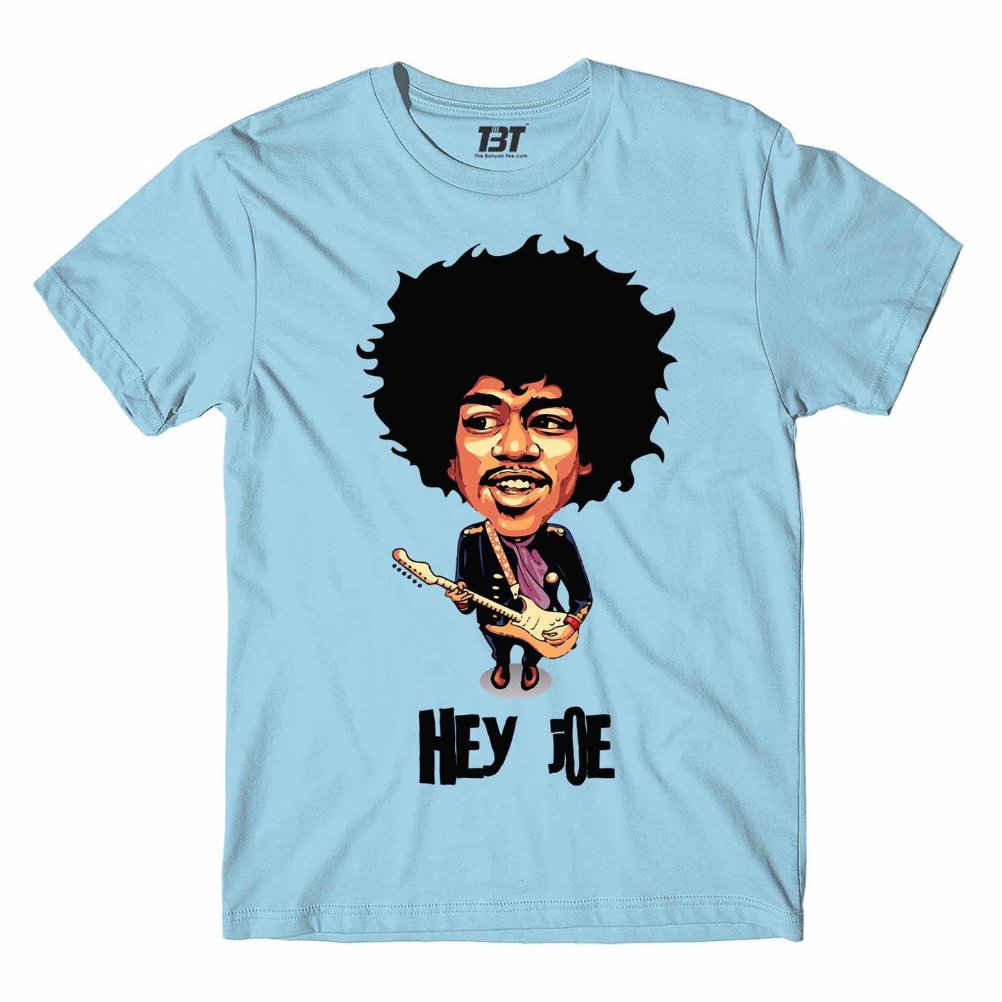 jimi hendrix hey joe t-shirt music band buy online usa united states the banyan tee tbt men women girls boys unisex ocean blue