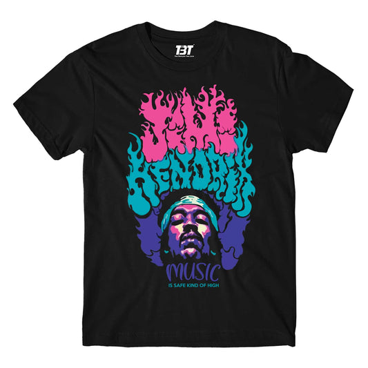 jimi hendrix safe kind of high t-shirt music band buy online usa united states the banyan tee tbt men women girls boys unisex black