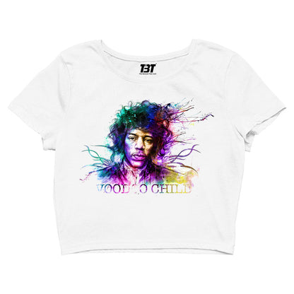 jimi hendrix voodoo child crop top music band buy online united states of america usa the banyan tee tbt men women girls boys unisex white