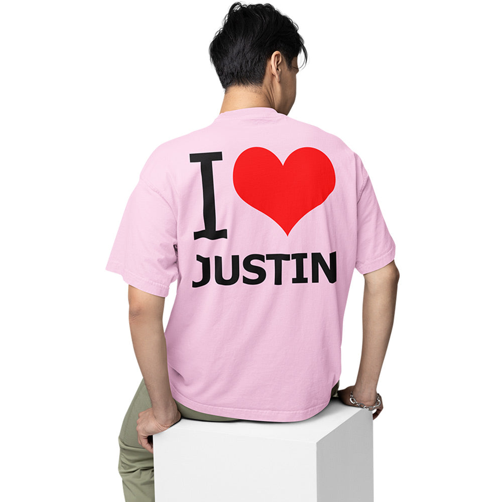 justin bieber oversized t shirt - i love justin music t-shirt baby pink buy online india the banyan tee tbt men women girls boys unisex