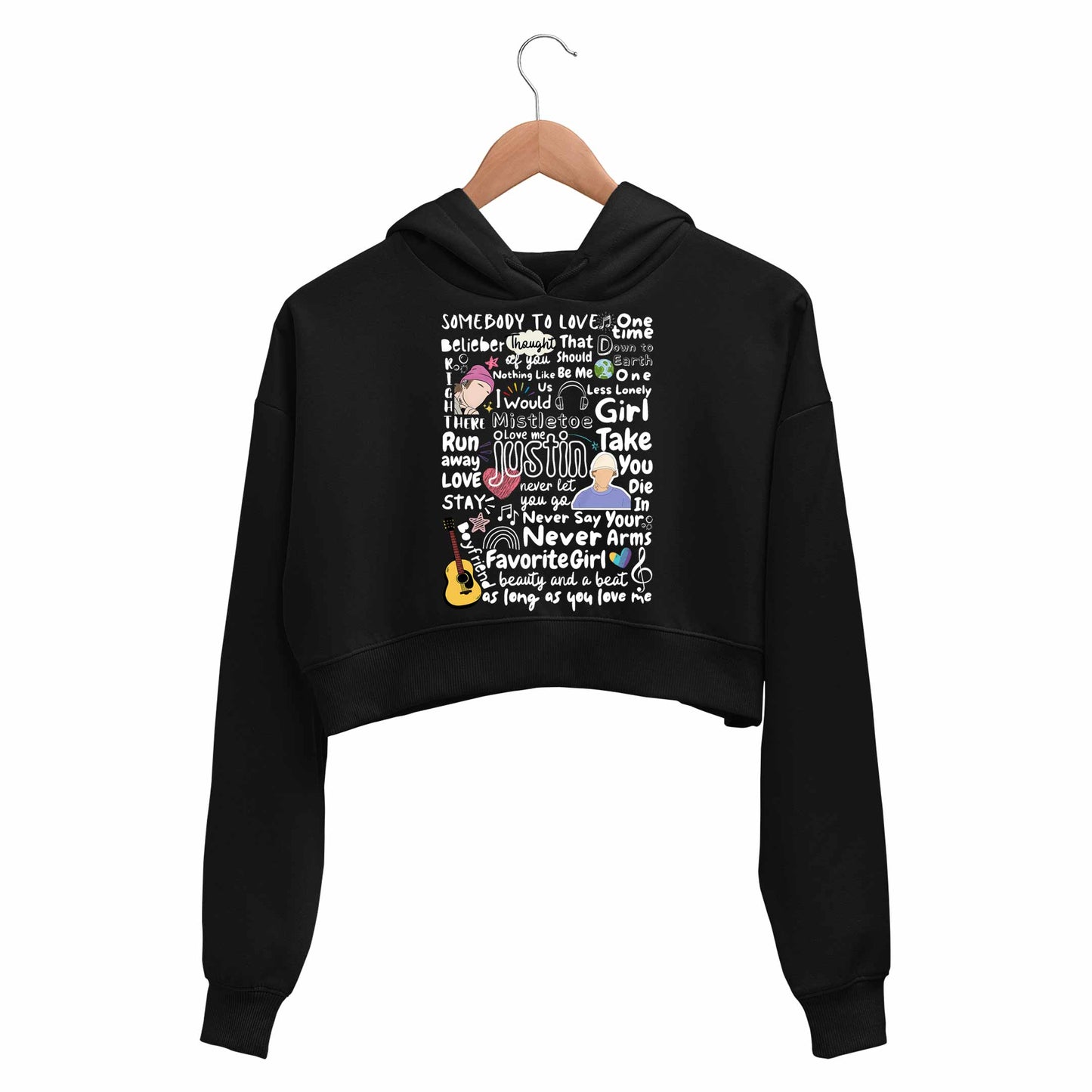 justin bieber bieber beats crop hoodie hooded sweatshirt upper winterwear music band buy online india the banyan tee tbt men women girls boys unisex black