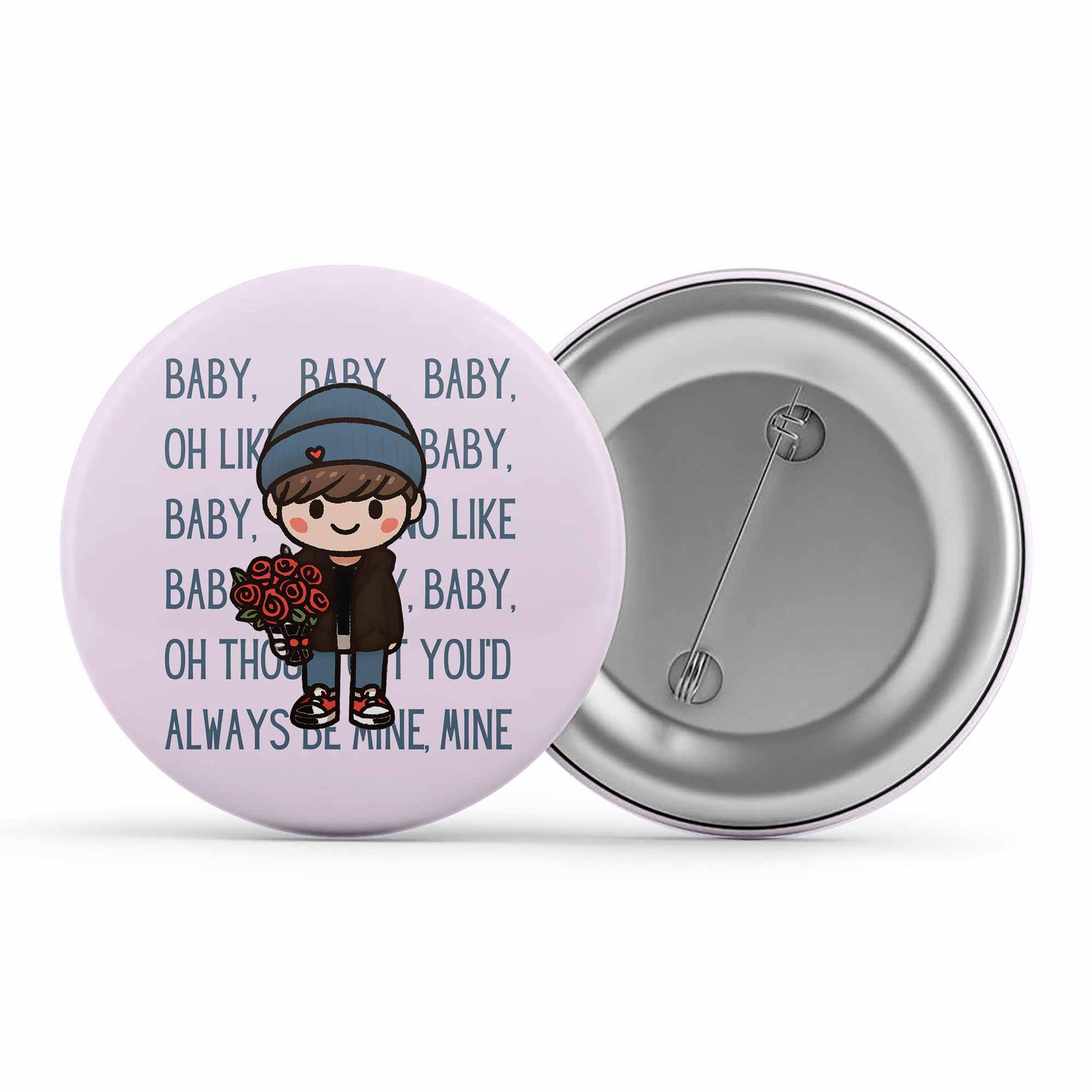 justin bieber baby badge pin button music band buy online united states of america usa the banyan tee tbt men women girls boys unisex