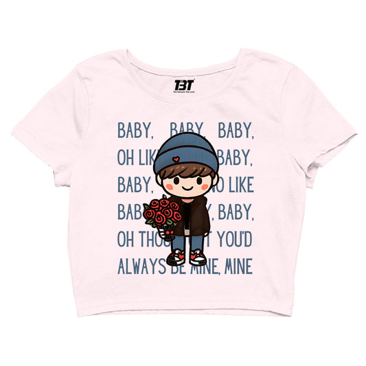 justin bieber baby crop top music band buy online united states of america usa the banyan tee tbt men women girls boys unisex black