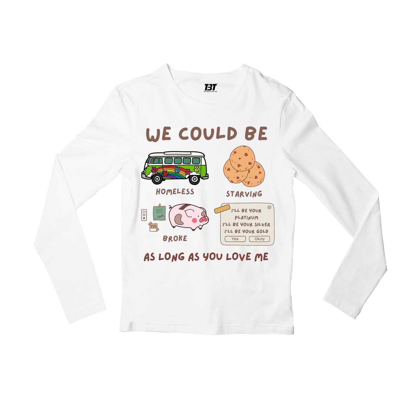 justin bieber as long as you love me full sleeves long sleeves music band buy online india the banyan tee tbt men women girls boys unisex white