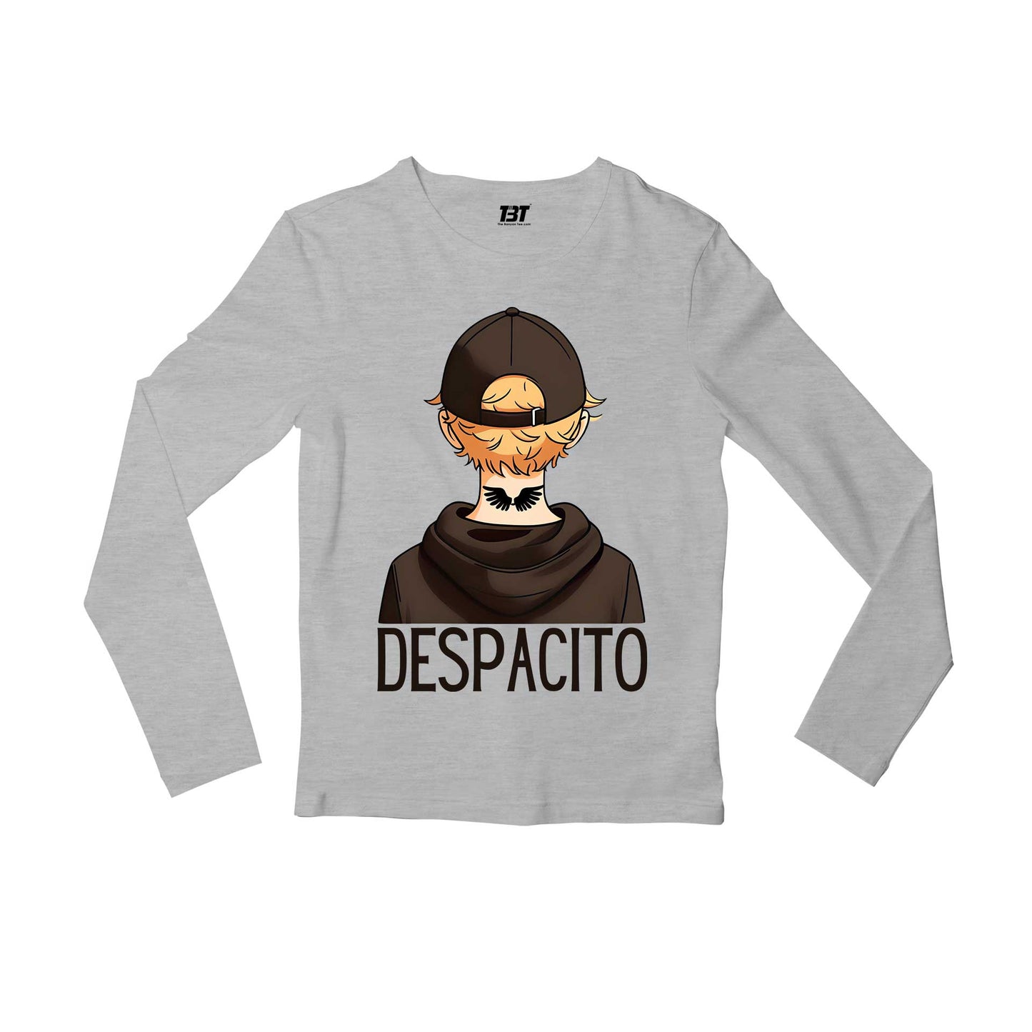 justin bieber despacito full sleeves long sleeves music band buy online india the banyan tee tbt men women girls boys unisex black