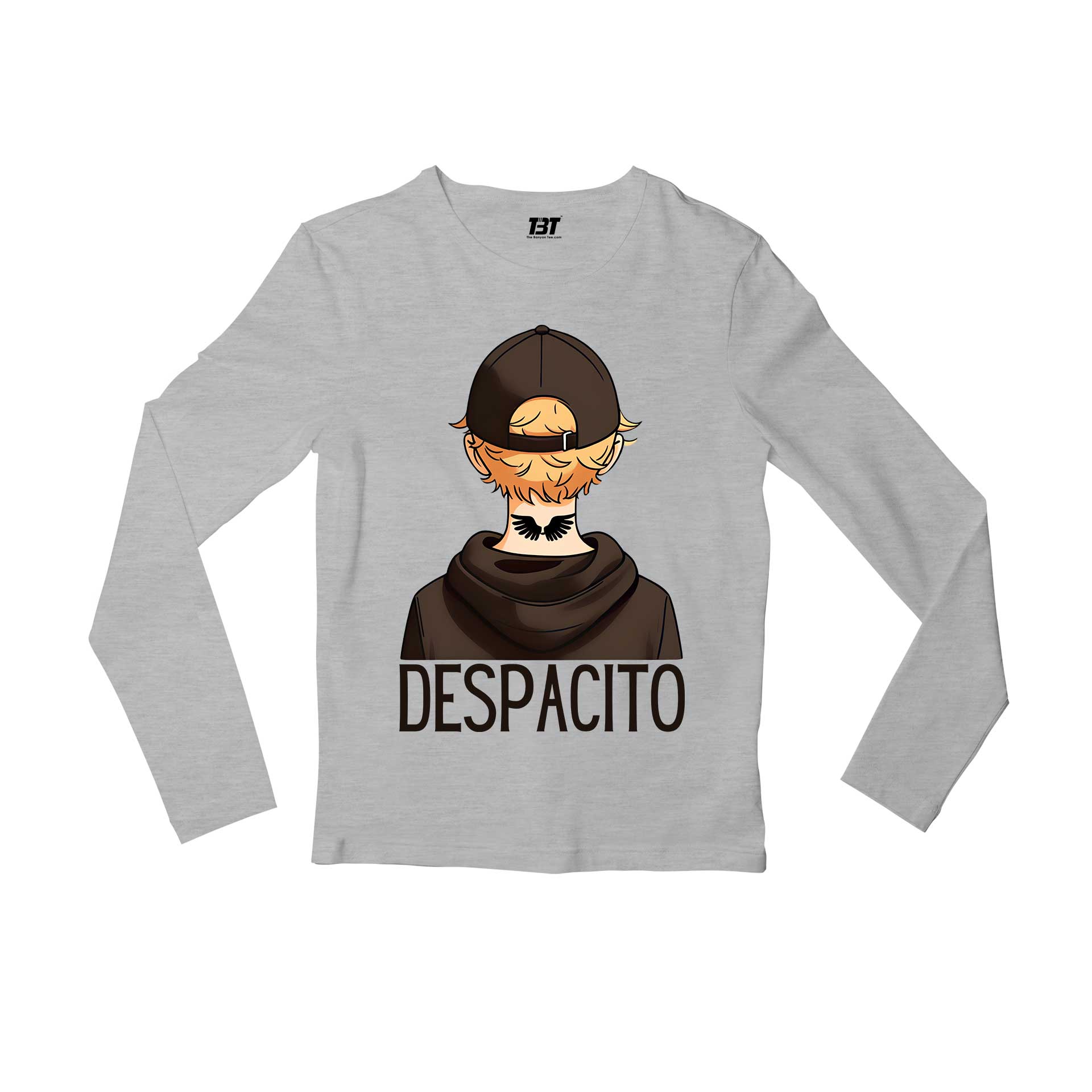 justin bieber despacito full sleeves long sleeves music band buy online india the banyan tee tbt men women girls boys unisex black