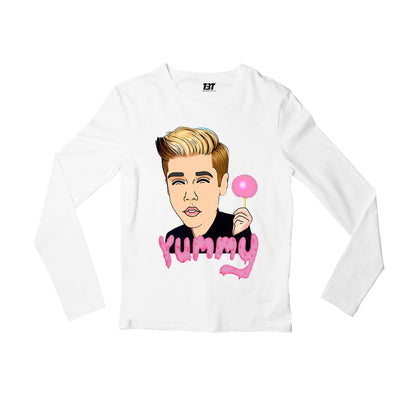 justin bieber yummy full sleeves long sleeves music band buy online india the banyan tee tbt men women girls boys unisex navy