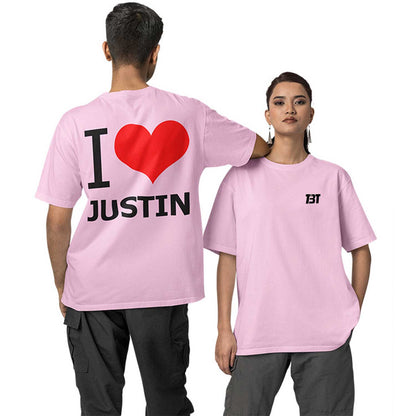 Oversized T shirt - I Love Justin
