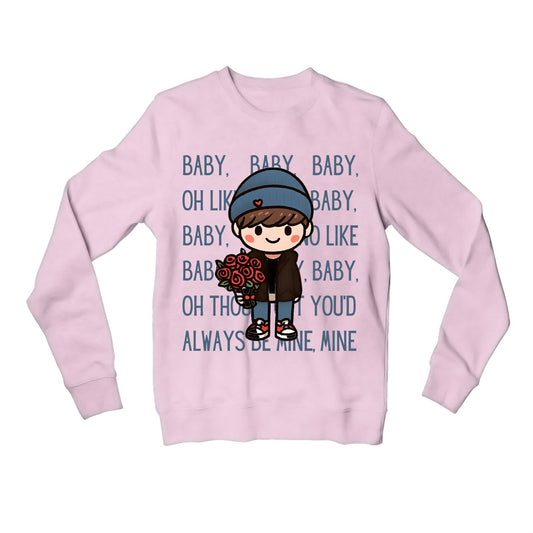 justin bieber baby sweatshirt upper winterwear music band buy online united states usa the banyan tee tbt men women girls boys unisex black