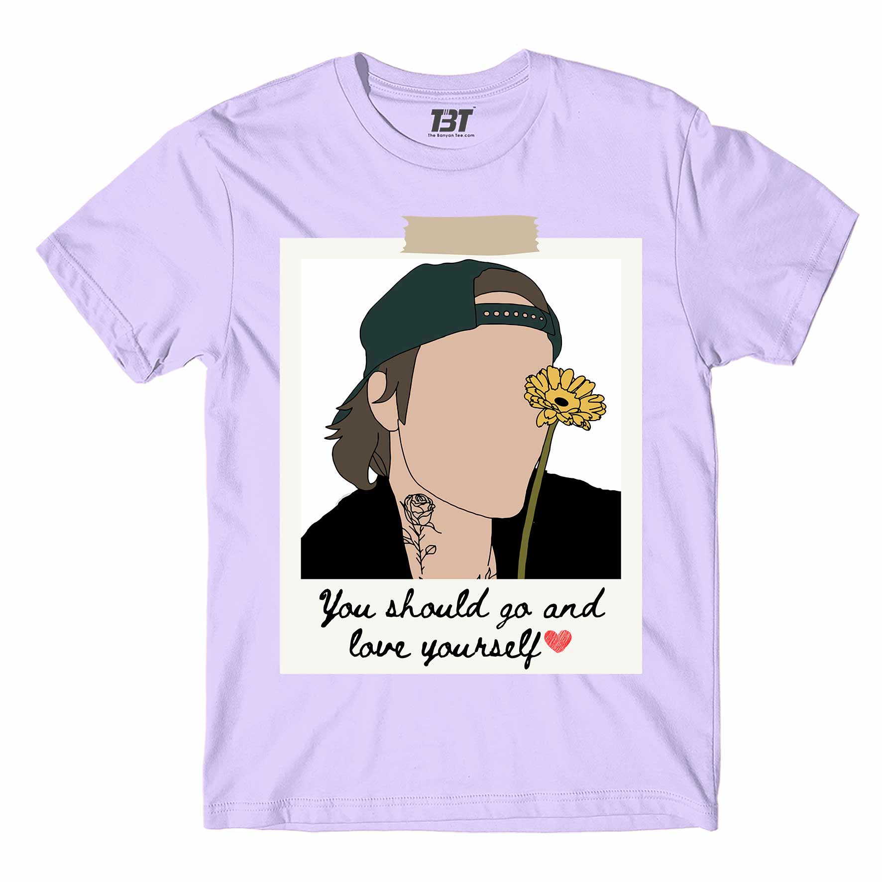 justin bieber love yourself t-shirt music band buy online united states of america usa the banyan tee tbt men women girls boys unisex sky blue